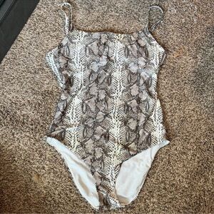 Aerie One Piece Full Coverage snakeskin swimsuit